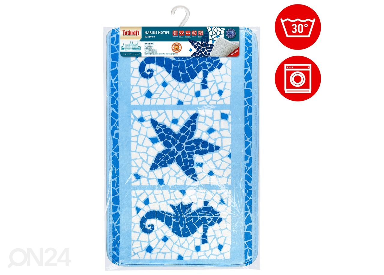 Vannimatt Tatkraft Marine Motifs, 50x80 cm suurendatud