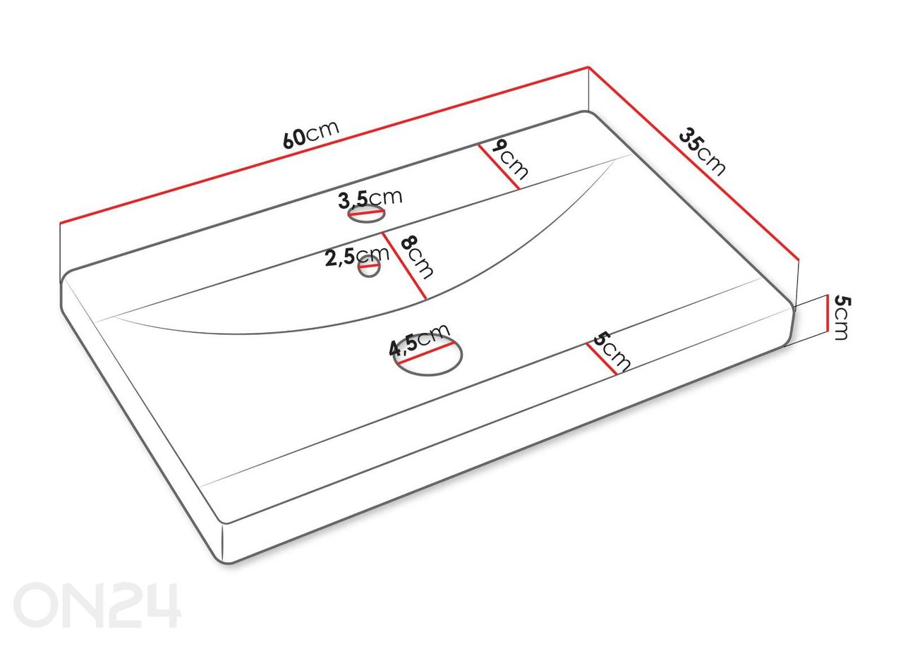 Vannitoakomplekt Canada I + LED suurendatud