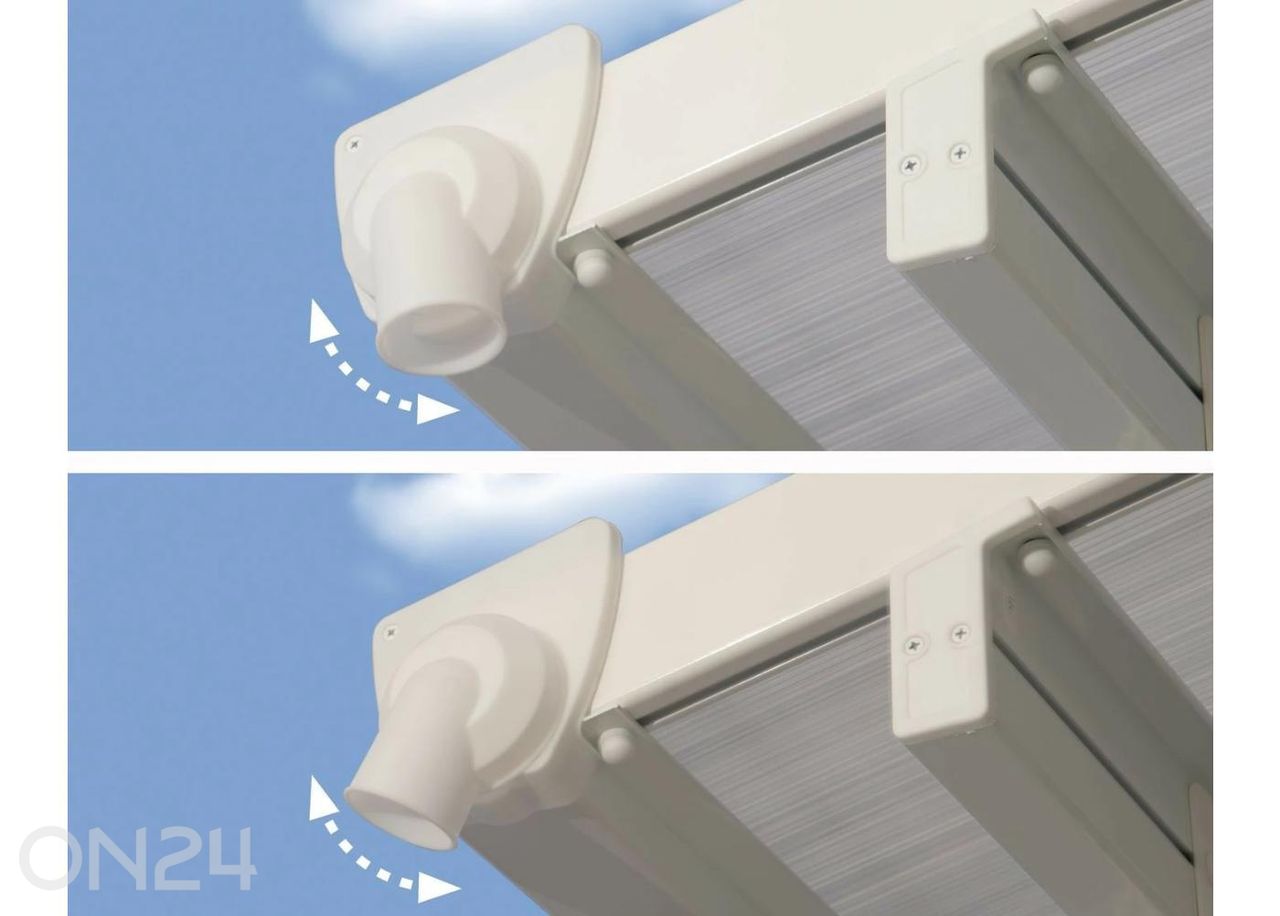 Varikatus terrassile Feria 3x3 m suurendatud