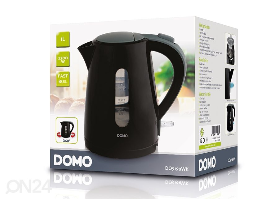 Veekeetja Domo 1,0 L suurendatud