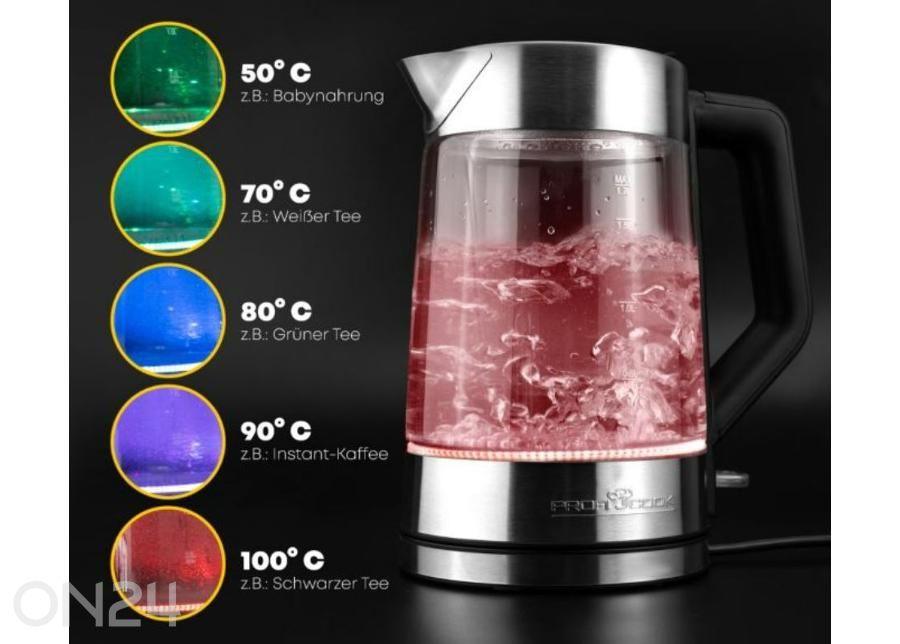 Veekeetja ProfiCook 1,7 L PCWKS1190G suurendatud