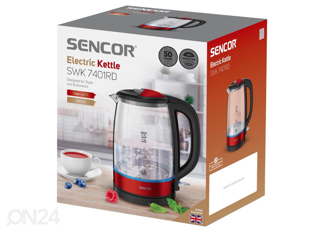 Veekeetja Sencor 1,7 L suurendatud