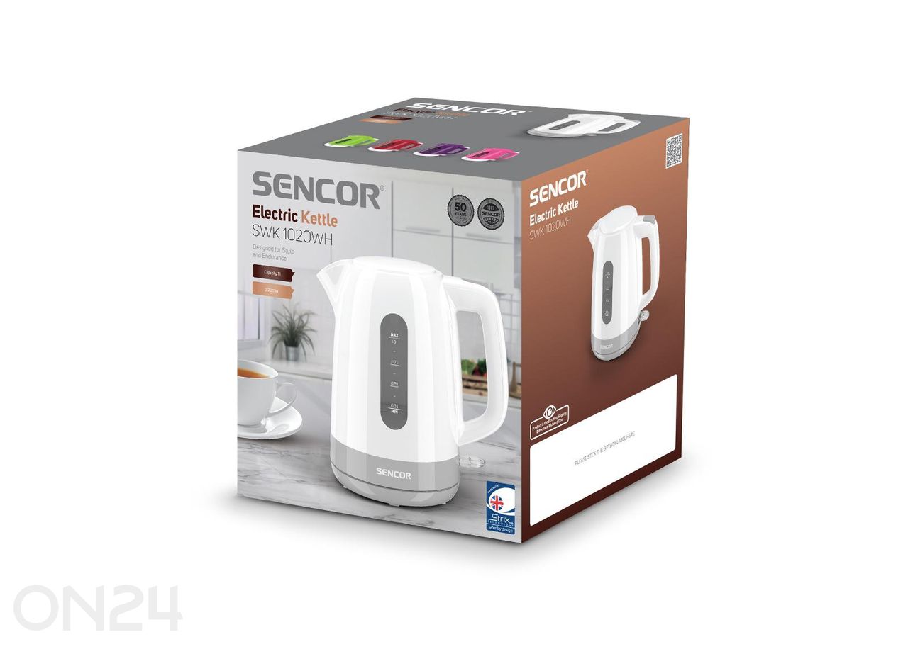 Veekeetja Sencor 1 L SWK1020WH, valge suurendatud