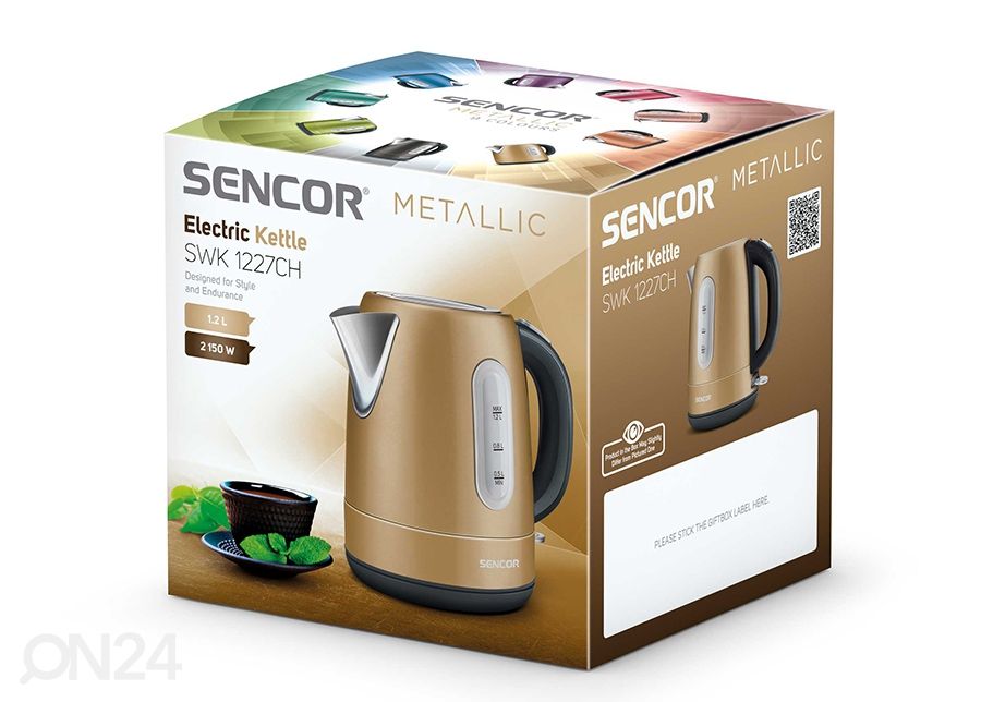 Veekeetja Sencor Metallic 1,2 L suurendatud