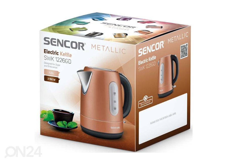 Veekeetja Sencor Metallic 1,2 L suurendatud