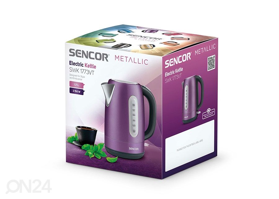 Veekeetja Sencor Metallic 1,7 L suurendatud