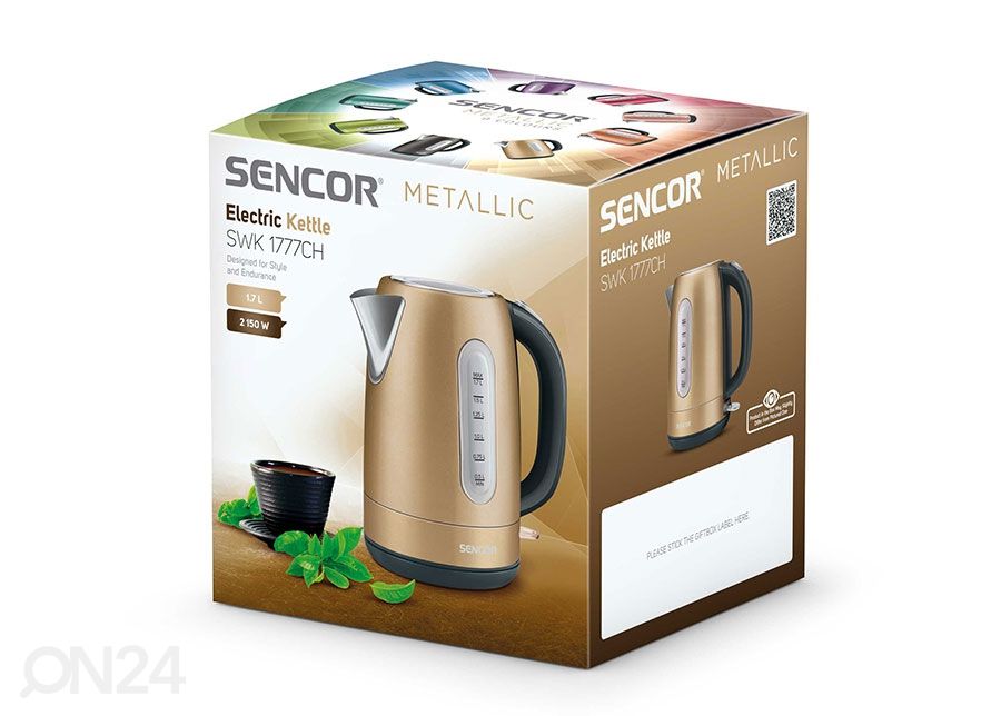 Veekeetja Sencor Metallic 1,7 L suurendatud