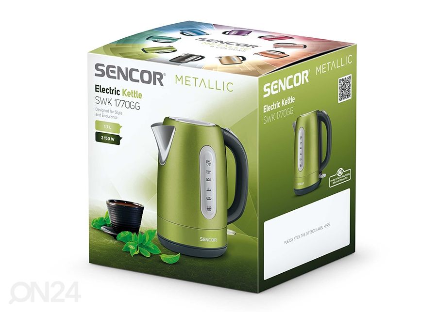 Veekeetja Sencor Metallic 1,7 L suurendatud
