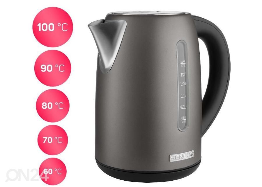 Veekeetja Sencor, must 1,7 L suurendatud