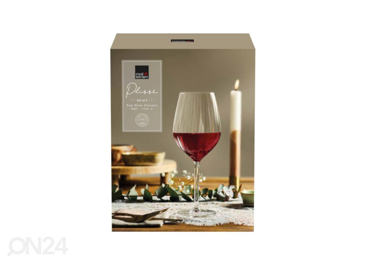 Veiniklaas Plisse 50 cl, 4 tk suurendatud