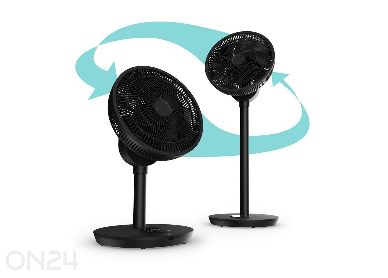 Ventilaator Duux Whisper Flex 2, kaugjuhtimisega, must suurendatud