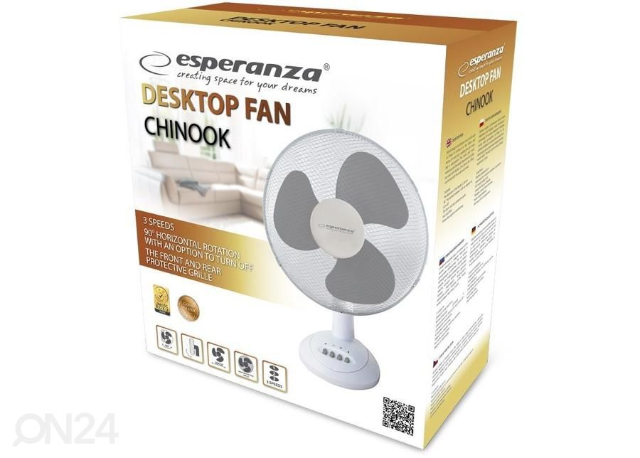 Ventilaator Esperanza EHF003WE, valge ja hall suurendatud