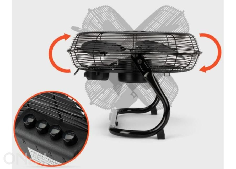 Ventilaator Proficare PCVL3066WM must suurendatud