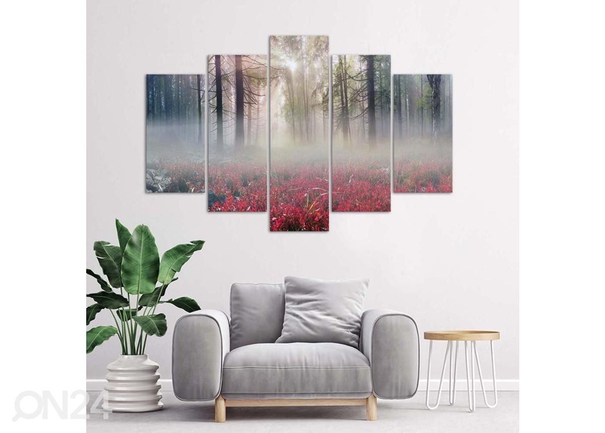 Viieosaline seinapilt Sky at sunset 150x100 cm suurendatud