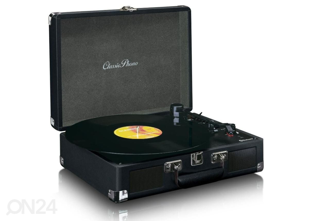 Vinüülplaadimängija kohvris Lenco TT115BK, must suurendatud