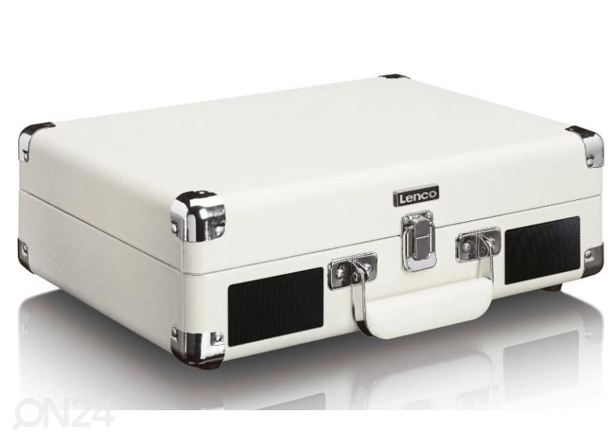 Vinüülplaadimängija kohvris Lenco TT115CR, kreem suurendatud