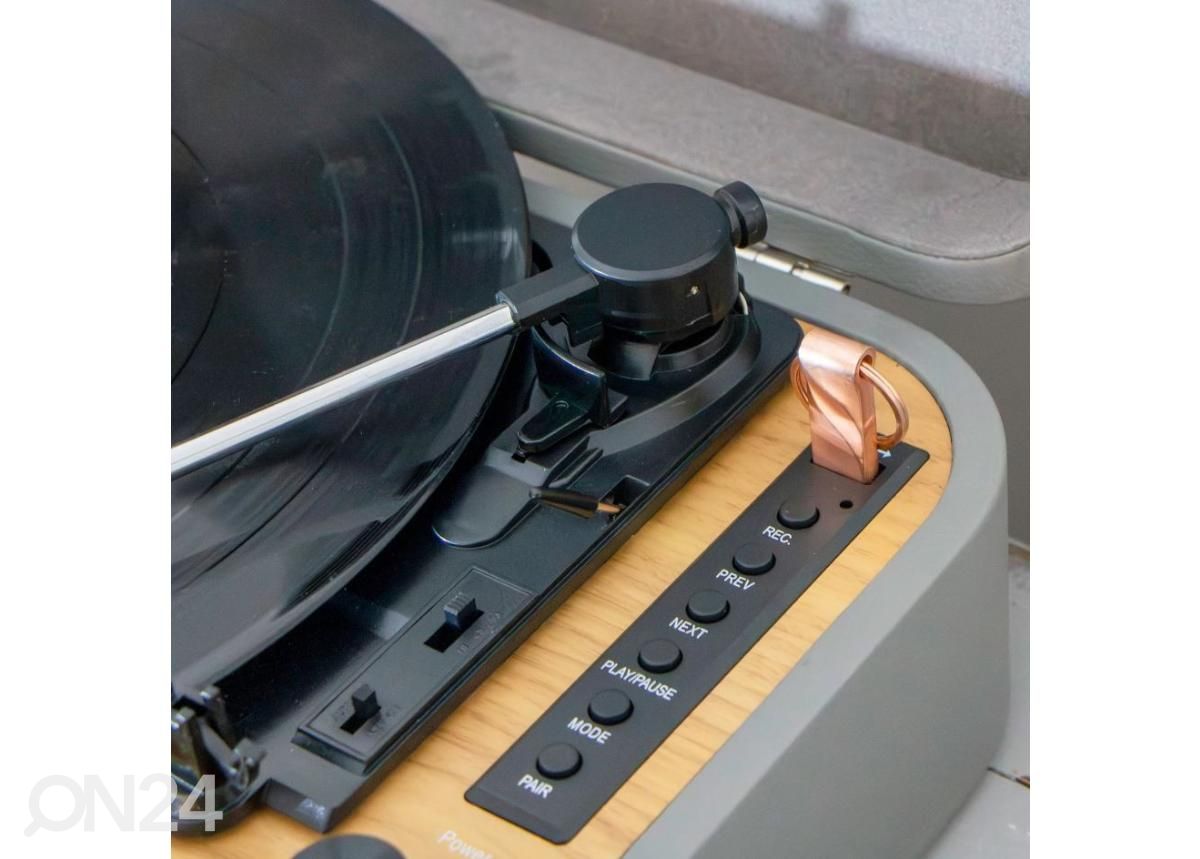 Vinüülplaadimängija kohvris Lenco TT116GY, hall suurendatud