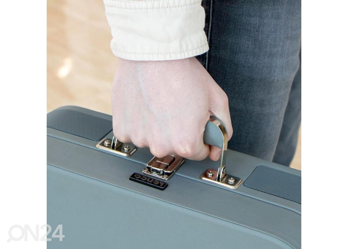 Vinüülplaadimängija kohvris Lenco TT116GY, hall suurendatud