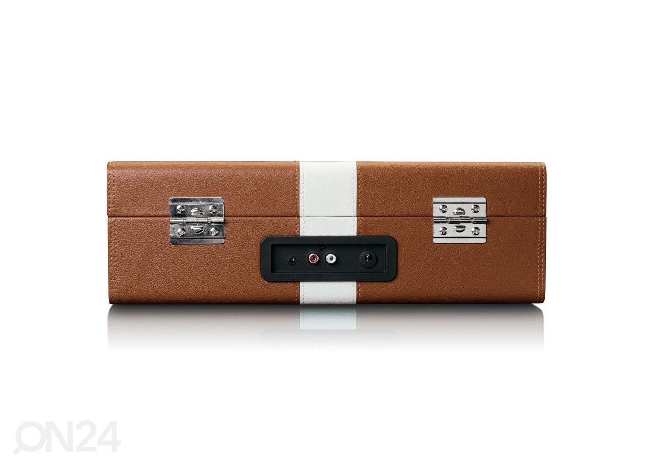 Vinüülplaadimängija kohvris Lenco TT120BNWH, valge-pruun suurendatud