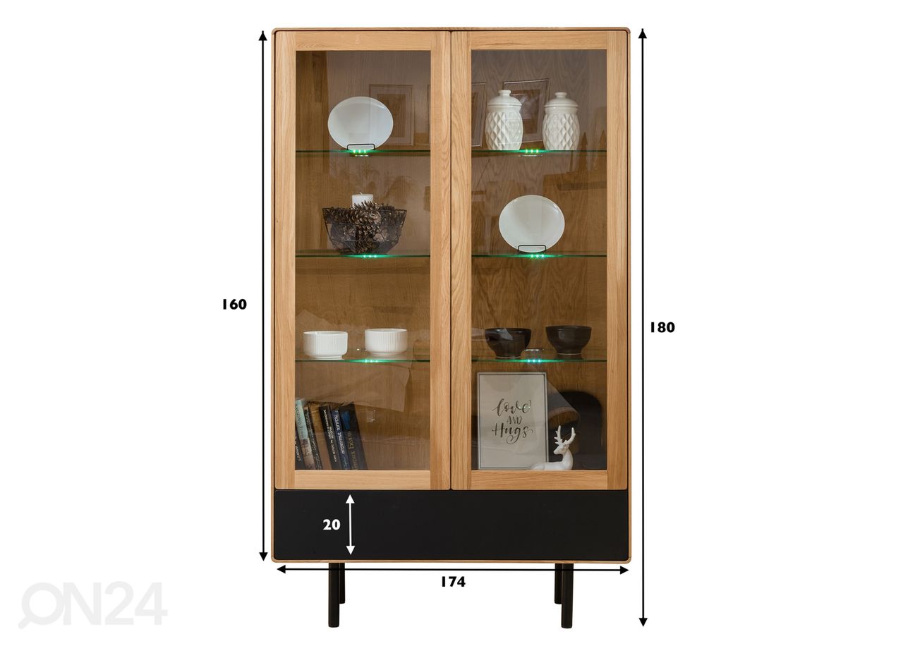 Vitriinkapp Tokyo 107 cm suurendatud