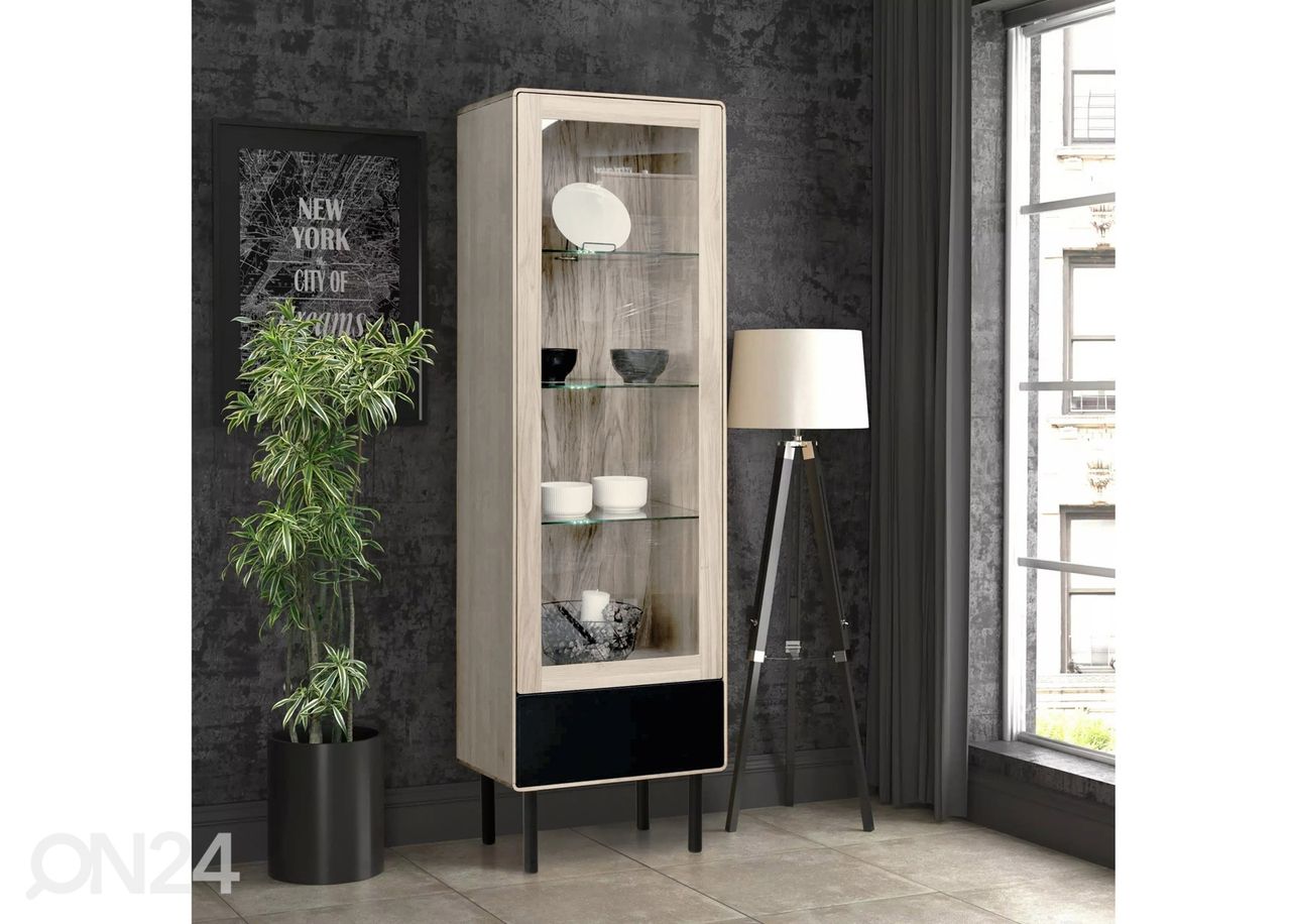 Vitriinkapp Tokyo 55 cm, valge õli suurendatud