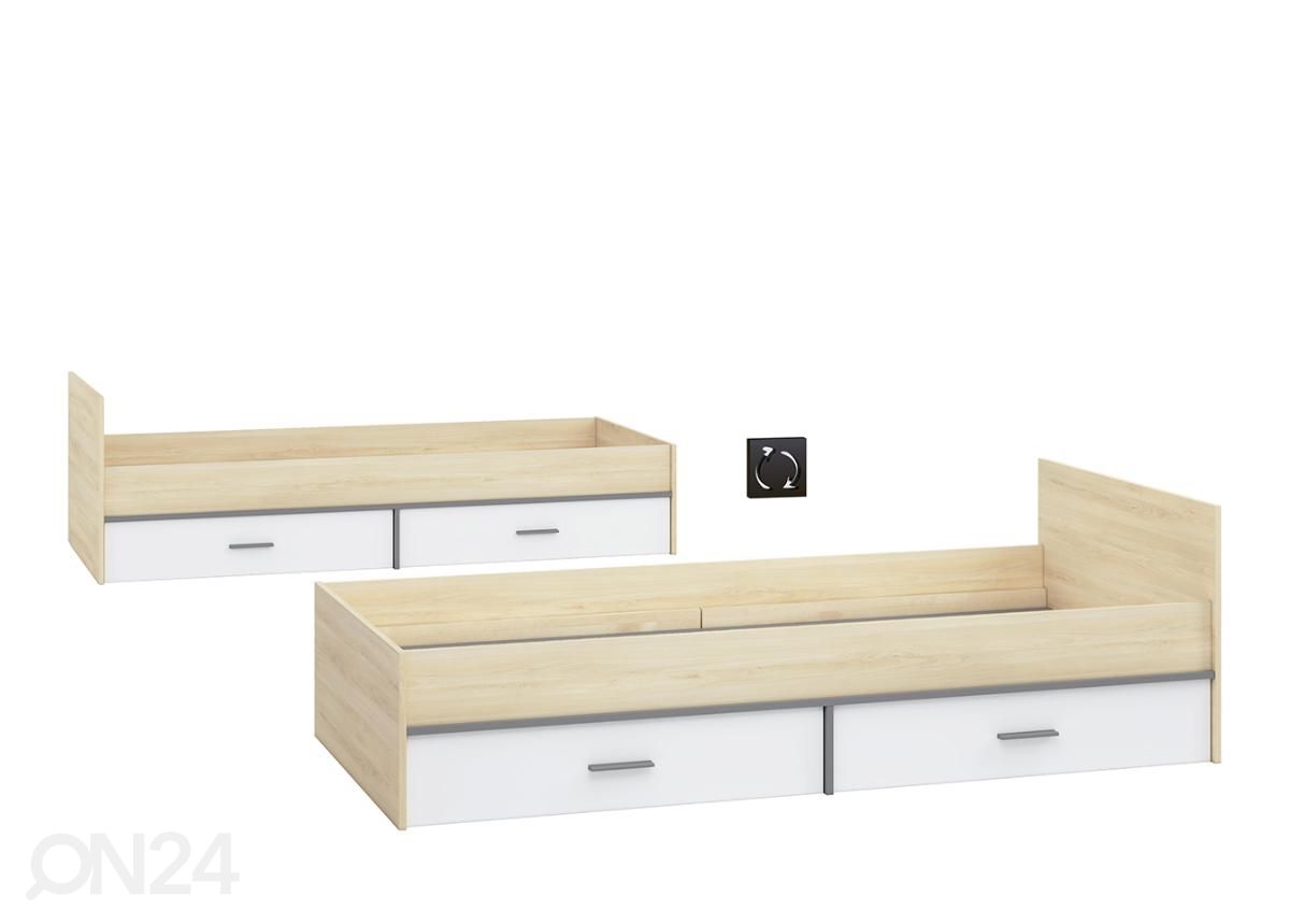Voodi 90x200 cm suurendatud