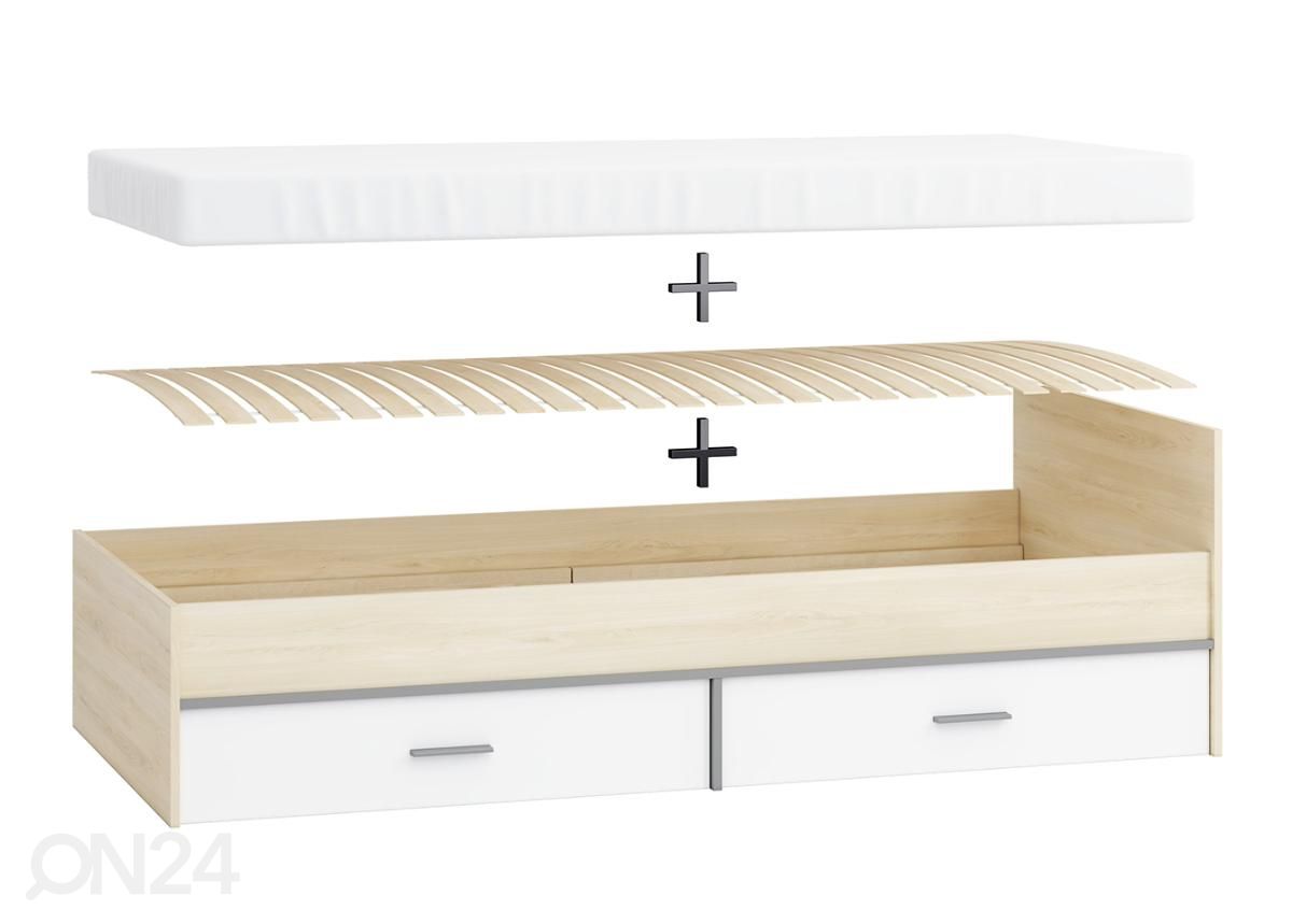 Voodi 90x200 cm suurendatud