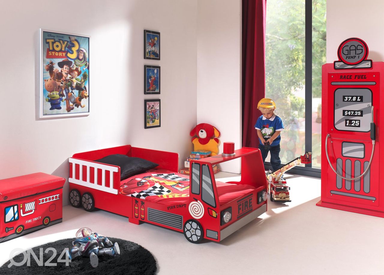 Voodi Fire Truck 70x140 cm suurendatud