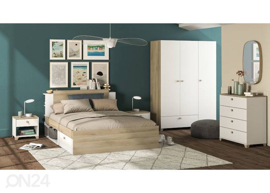 Voodi Life sahtlitega 140x190/200 cm suurendatud