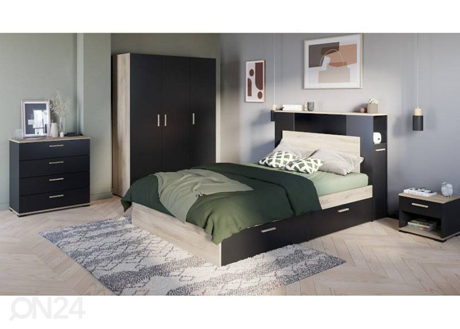 Voodi Life sahtlitega 140x190/200 cm suurendatud