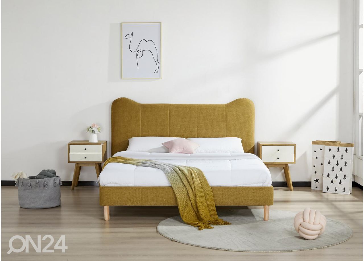 Voodi Oore 160x200 kollane suurendatud