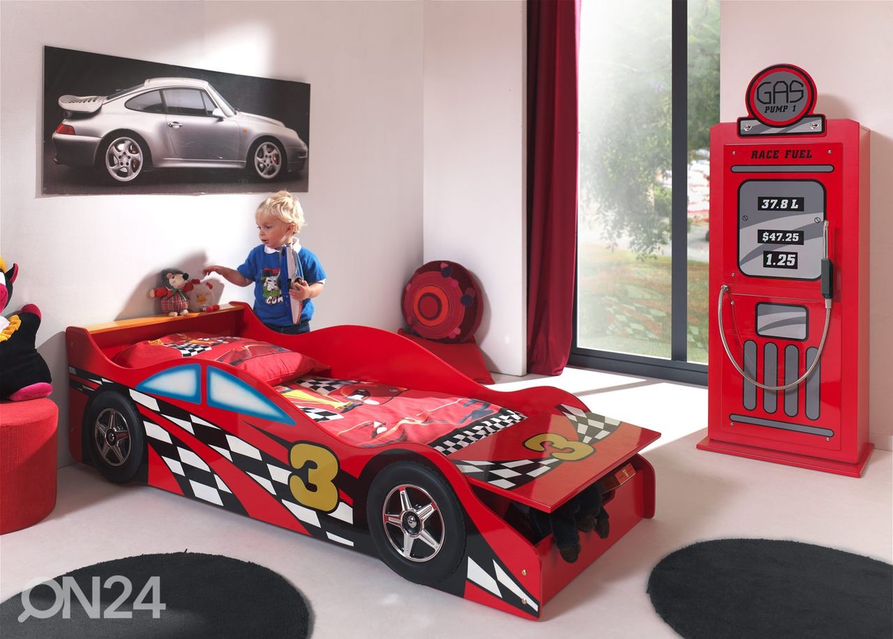 Voodi Race Car 70x140 cm suurendatud