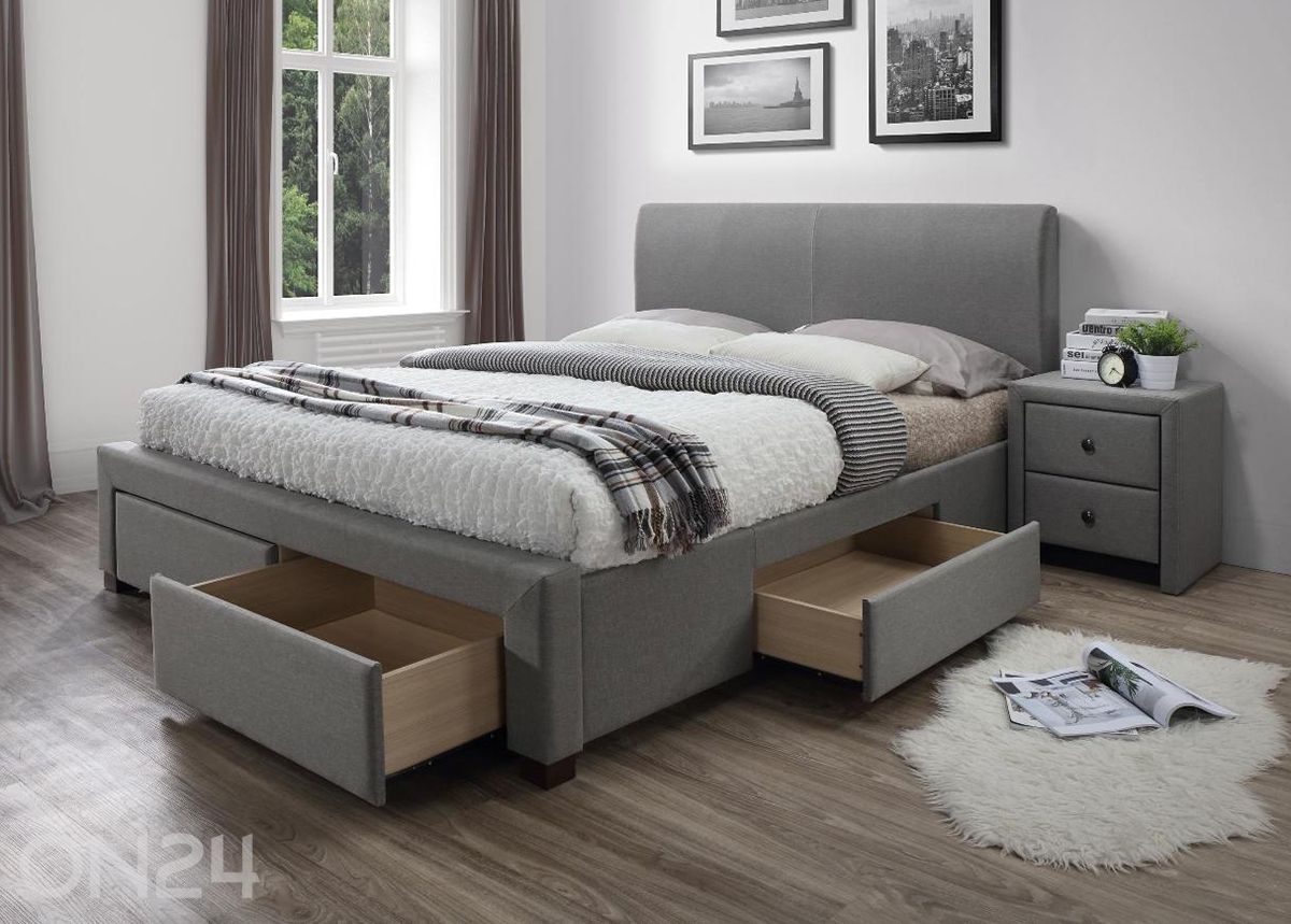 Voodi sahtlitega 160x200 cm suurendatud