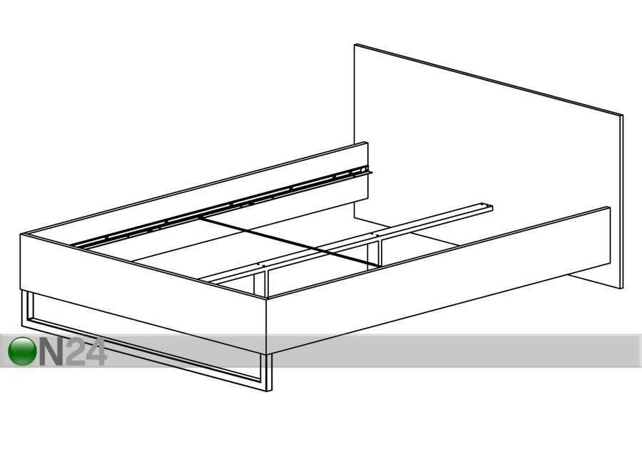Voodi Style 140x200 cm suurendatud