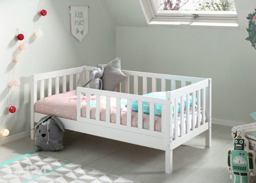 Voodi Toddler 70x140 cm, valge suurendatud