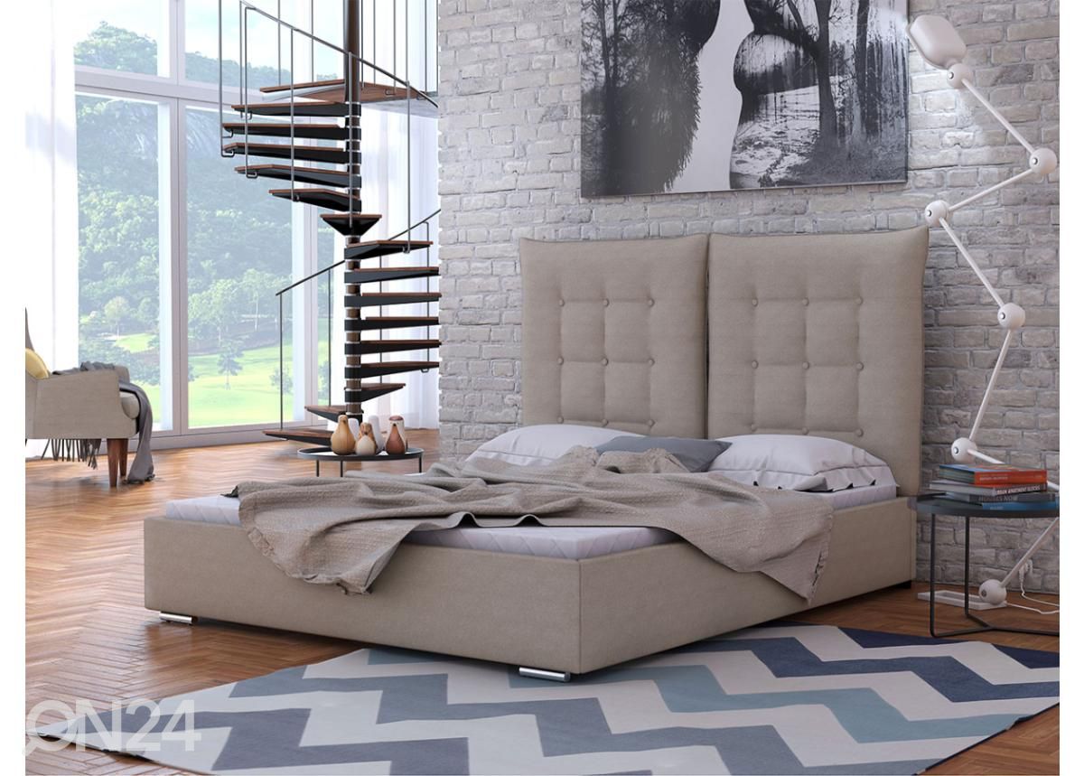 Voodi ülestõstetava voodipõhjaga 140x200 cm suurendatud