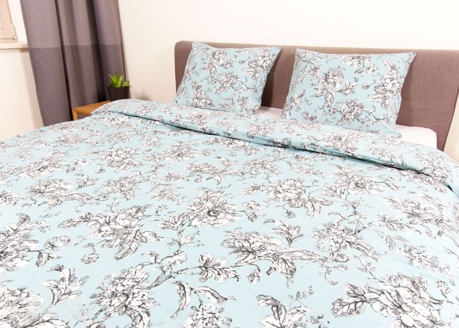 Voodipesukomplekt Flanell Eslita Mint 200x210 cm suurendatud