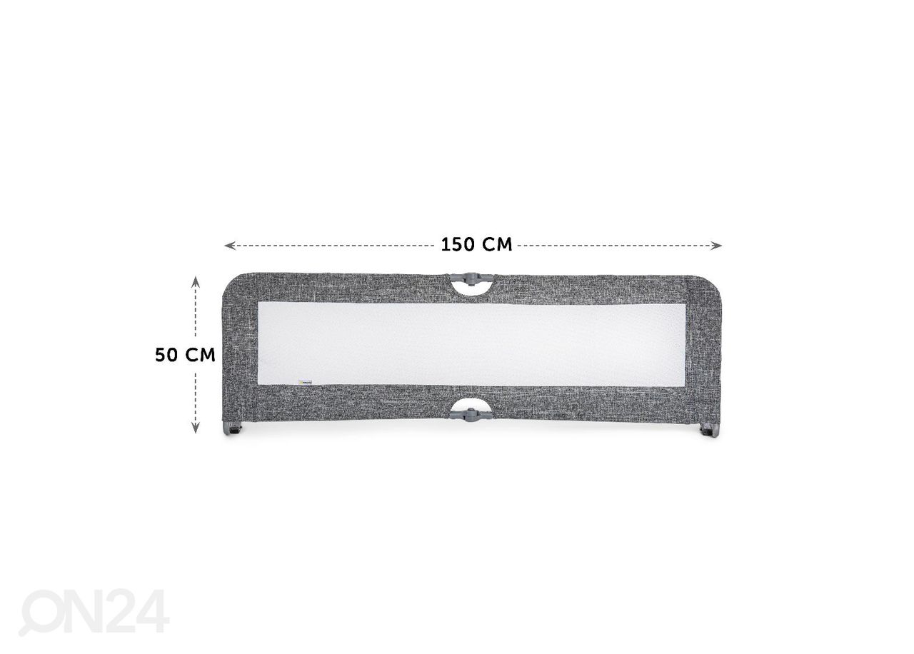 Voodipiire 150 cm Hauck Essential Sleep N Safe Plus XL Melange hall suurendatud
