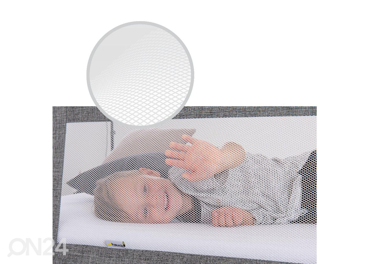 Voodipiire 150 cm Hauck Essential Sleep N Safe Plus XL Melange hall suurendatud