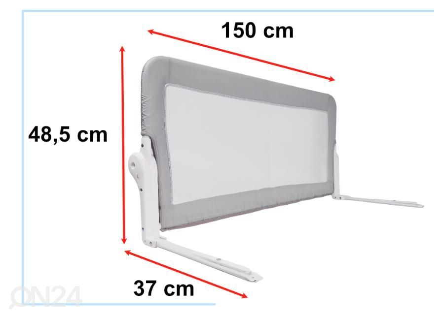 Voodipiire hall 150 cm suurendatud