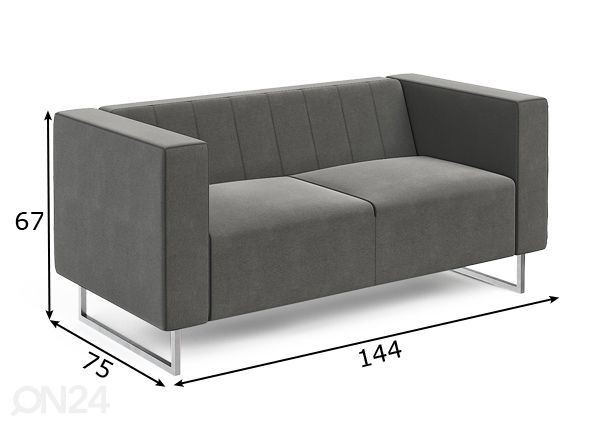 2-kohaline diivan Venta mõõdud