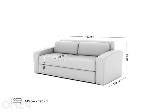 2-ne diivanvoodi Logo mõõdud