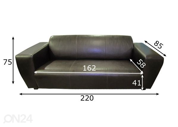 3-kohaline diivan Magnum mõõdud