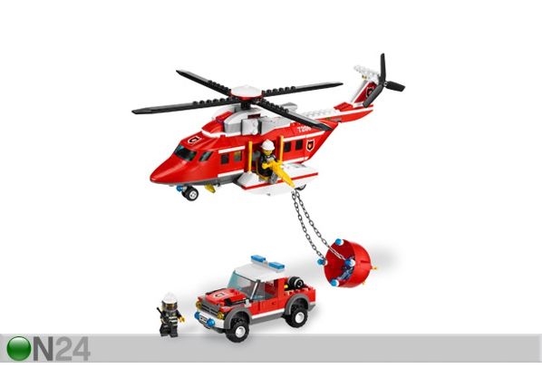 7206 Lego City tuletõrjehelikopter koos rekkaga