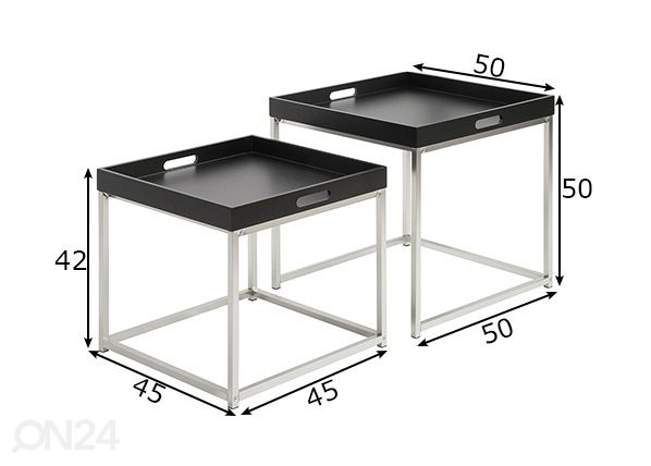 Abilauad / serveerimislauad Elements, 2 tk mõõdud