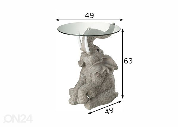Abilaud Elephant Ø 49 cm mõõdud