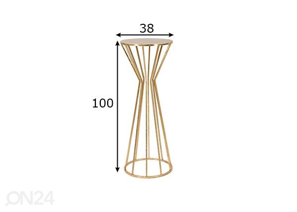 Abilaud Glam, kuld Ø38xh100 cm mõõdud