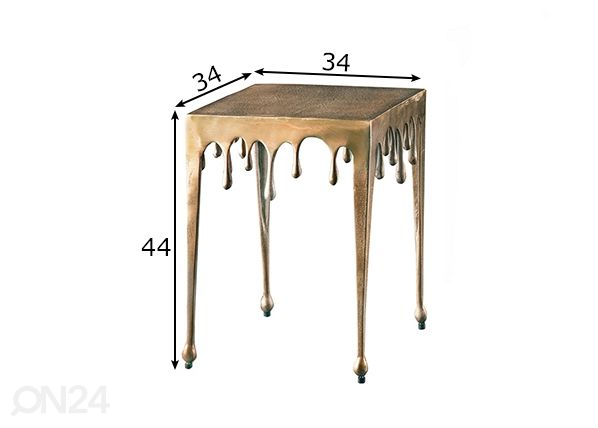 Abilaud Liquid Line 34x34xh44 cm mõõdud