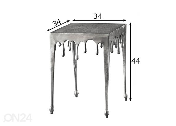 Abilaud Liquid Line 34x34xh44 cm mõõdud
