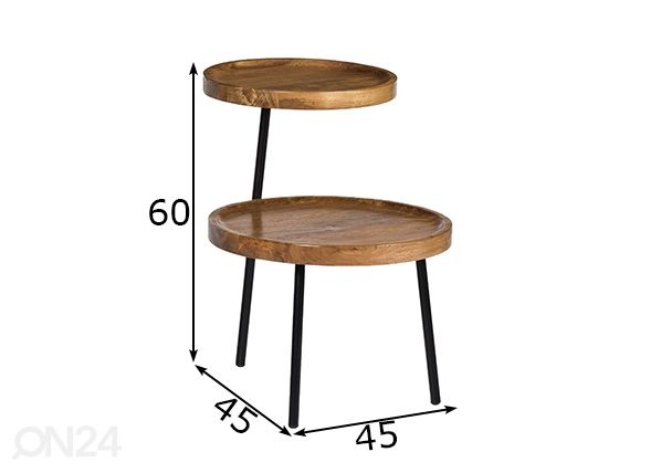 Abilaud Ruby Ø 45 cm mõõdud